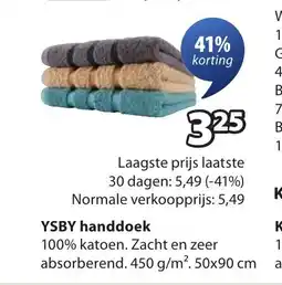 Jysk YSBY handdoek aanbieding