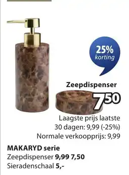 Jysk MAKARYD serie Zeepdispenser aanbieding