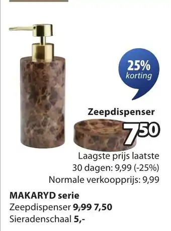 Jysk MAKARYD serie Zeepdispenser aanbieding