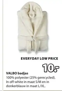 Jysk VALBO badjas aanbieding
