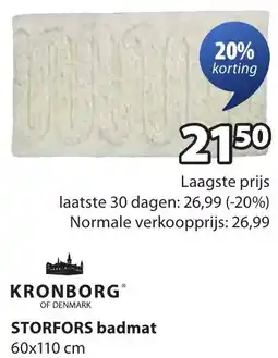 Jysk STORFORS badmat aanbieding