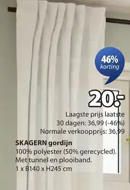 Jysk SKAGERN gordijn aanbieding