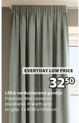 Jysk LEKA verduisterend gordijn aanbieding
