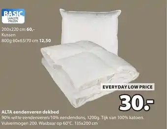 Jysk ALTA eendenveren dekbed aanbieding