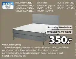 Jysk VERMA boxspring aanbieding