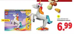 Lidl LEGO® CREATOR 3 IN 1 31140 Magische eenhoorn aanbieding