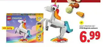Lidl LEGO® CREATOR 3 IN 1 31140 Magische eenhoorn aanbieding