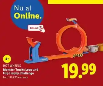 Lidl HOT WHEELS Monster Trucks Loop and Flip Trophy Challenge aanbieding