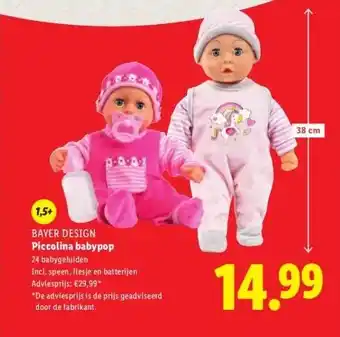 Lidl BAYER DESIGN Piccolina babypop aanbieding