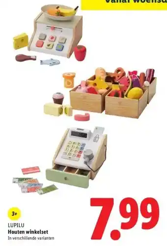 Lidl LUPILU Houten winkelset aanbieding