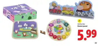 Lidl PEPPA PIG Houten puzzel aanbieding