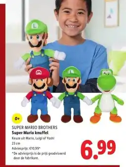 Lidl SUPER MARIO BROTHERS Super Mario knuffel aanbieding