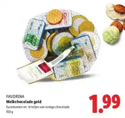 Lidl FAVORINA Melkchocolade geld aanbieding