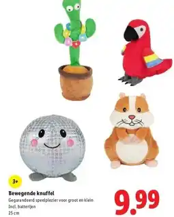 Lidl Bewegende knuffel aanbieding