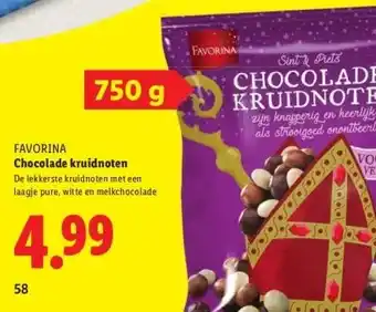Lidl FAVORINA Chocolade kruidnoten aanbieding