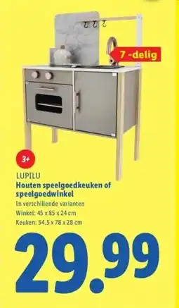 Lidl LUPILU Houten speelgoedkeuken of speelgoedwinkel aanbieding
