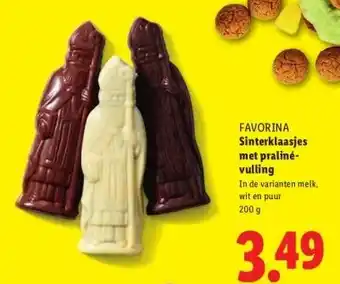 Lidl FAVORINA Sinterklaasjes met praliné- vulling aanbieding
