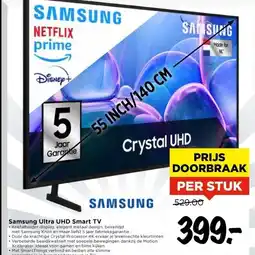 Vomar Voordeelmarkt Samsung Ultra UHD Smart TV aanbieding