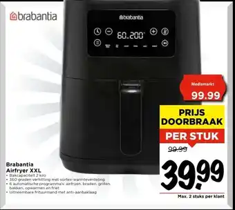 Vomar Voordeelmarkt Brabantia Airfryer XXL aanbieding