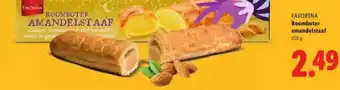 Lidl FAVORINA Roomboter amandelstaaf aanbieding