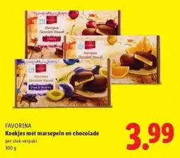 Lidl FAVORINA Koekjes met marsepein en chocolade aanbieding