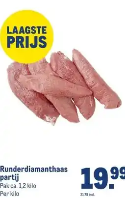 Makro Runderdiamanthaaspartij partij aanbieding