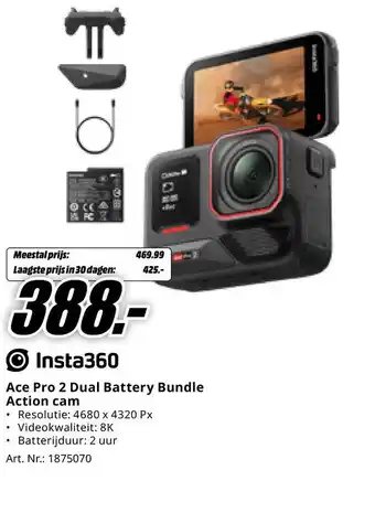 MediaMarkt Ace Pro 2 Dual Battery Bundle Action cam aanbieding