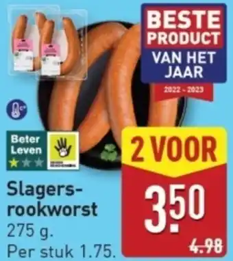 ALDI Slagersrookworst aanbieding