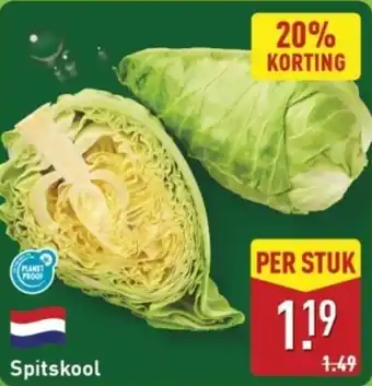 ALDI Spitskool aanbieding