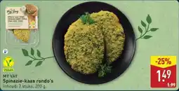ALDI My Vay Spinazie Kaas Rondo's aanbieding