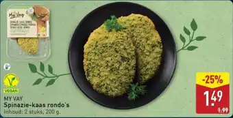 ALDI My Vay Spinazie Kaas Rondo's aanbieding