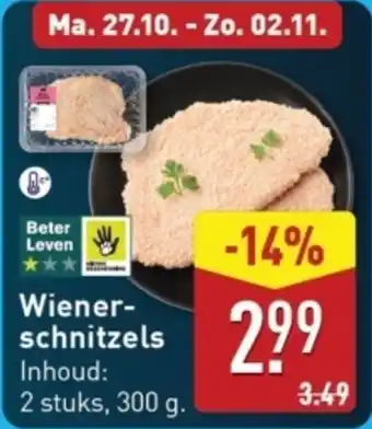 ALDI Wienerschnitzels aanbieding