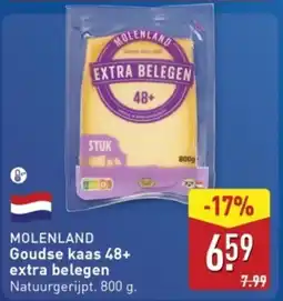 ALDI Molenland Goudse Kaas 48+ extra Belegen aanbieding