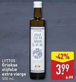 ALDI Lyttos Griekse Olijfolie Extra Vierge aanbieding