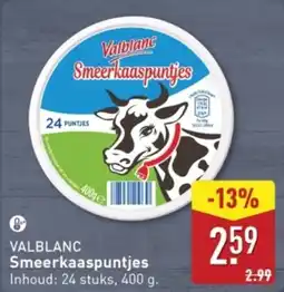 ALDI Valblanc Smeerkaaspuntjes aanbieding