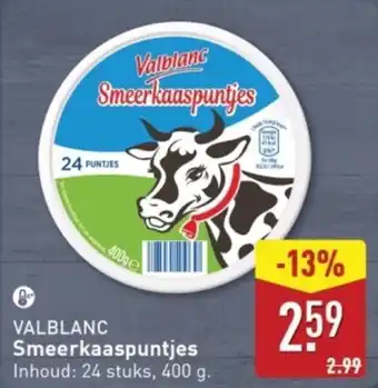 ALDI Valblanc Smeerkaaspuntjes aanbieding