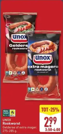 ALDI Unox Rookworst aanbieding