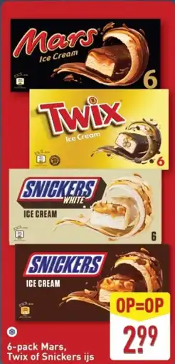 ALDI Mars, Twix of Snickers ijs aanbieding