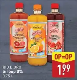 ALDI Rio D'Oro Siroop 0% aanbieding