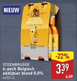 ALDI Steenbrugge Belgisch Abdijbier Blond 0.0% aanbieding