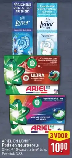 ALDI Ariel en Lenor Pods en Geurparels aanbieding