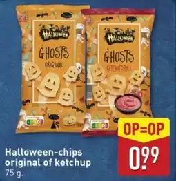 ALDI Halloween chips original of ketchup aanbieding
