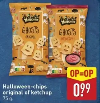ALDI Halloween chips original of ketchup aanbieding