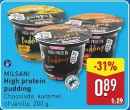 ALDI Milsani High Protein Pudding aanbieding