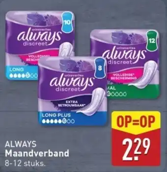 ALDI Always Maandverband aanbieding