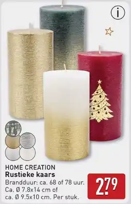 ALDI Home Creation Rustieke Kaars aanbieding