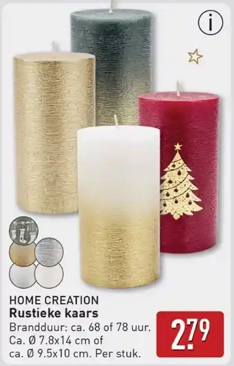 ALDI Home Creation Rustieke Kaars aanbieding