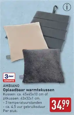 ALDI Ambiano Oplaadbaar Warmtekussen aanbieding