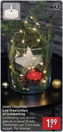ALDI Home Creation Led Theelichten of Lichtketting aanbieding