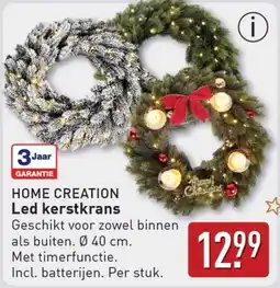 ALDI Home creation Led kerstkrans aanbieding
